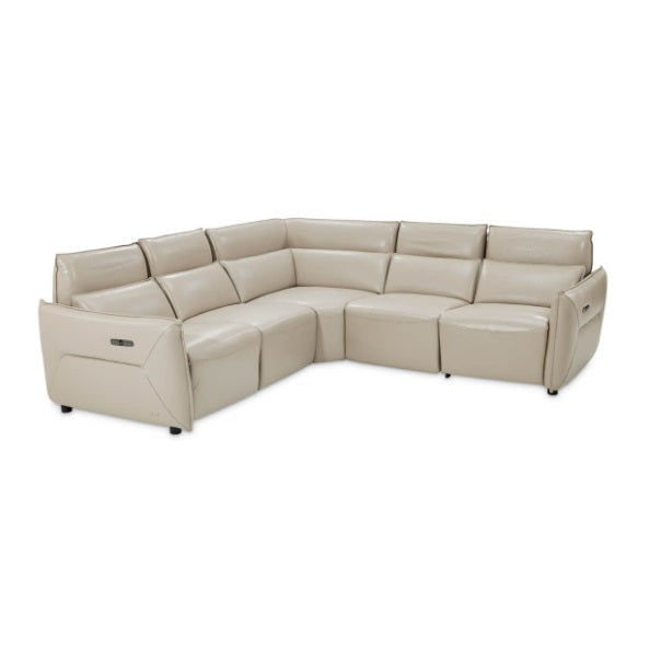 AICO Furniture Verona Armless Chair in Light Gray
