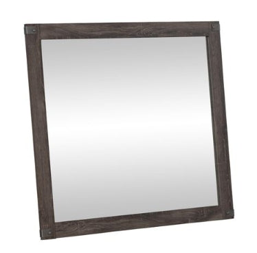 Lakeside Haven Landscape Mirror in Brownstone