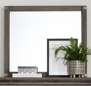 Lakeside Haven Landscape Mirror in Brownstone