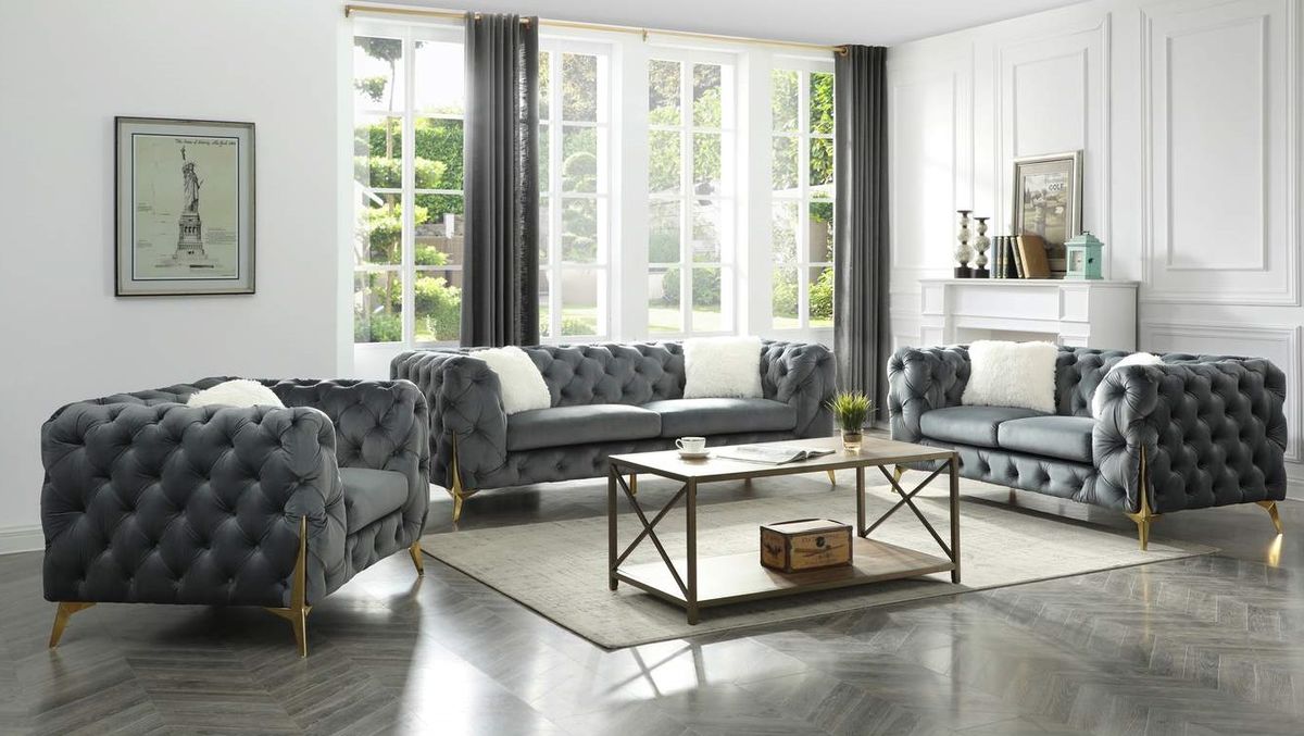 Galaxy Home Moderno Sofa in Gray