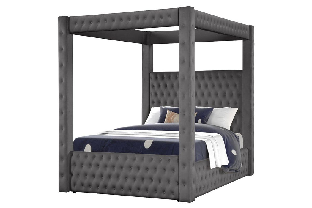 Galaxy Home Monica King Bed in Gray