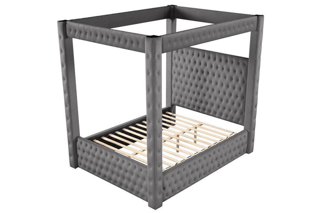 Galaxy Home Monica Queen Bed in Gray