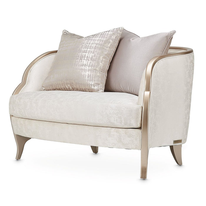 AICO Malibu Crest Chair & A Half in Chardonnay