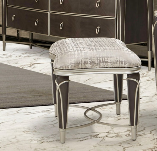 AICO Villa Cherie Ottoman in Hazelnut