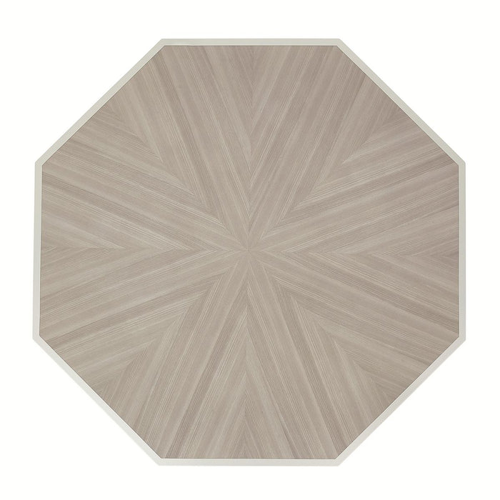 AICO Lanterna Octagon Dining Table in Silver Mist