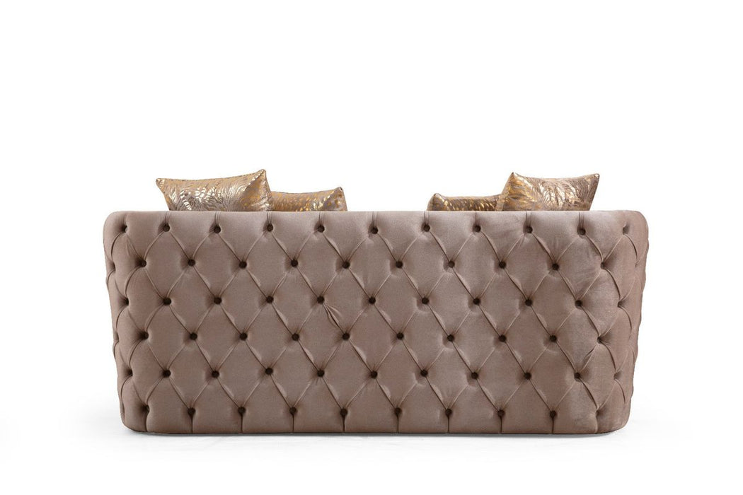 Galaxy Home Naomi Loveseat in Taupe