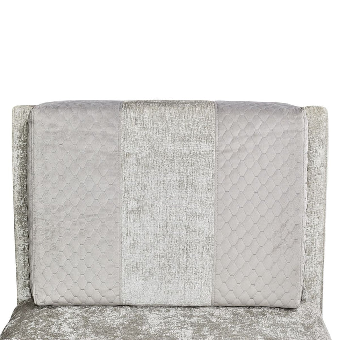 AICO Lanna Armless Chaise in Storm Silver Mist