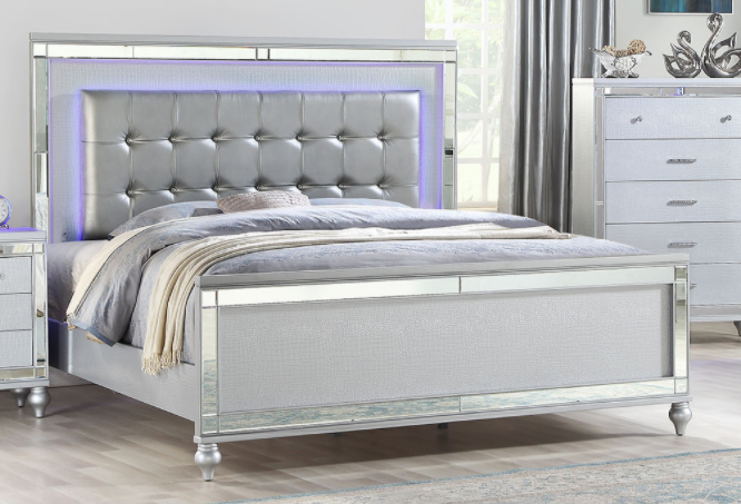 Galaxy Home Sterling King Bed in Silver image