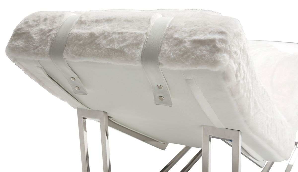 Aico Furniture Trance Upholstered Chaise in White TR-ASTRO41-MST-13