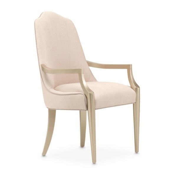 AICO Malibu Crest Arm Chair in Chardonnay (Set of 2)