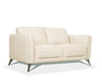 Malaga Cream Leather Loveseat image
