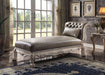 Dresden Vintage Bone White & PU Chaise w/1 Pillow image