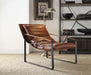 Quoba Cocoa Top Grain Leather Accent Chair image